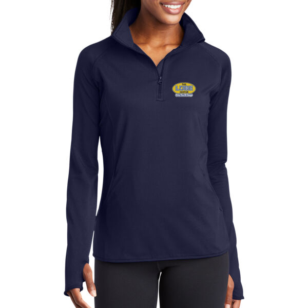 Embroidered The Lube Center - Ladies Sport Wick ® Stretch 1/4 Zip Pullover Thumbnail