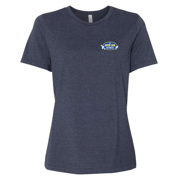 Printed The Auto Spa Express - Women’s Relaxed Fit Heather CVC Tee Thumbnail