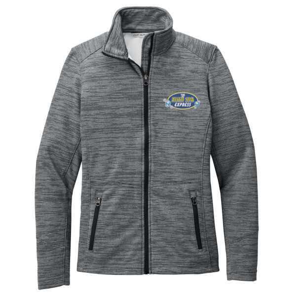 The Auto Spa Express Embroidered  - Women's Digi Stripe Fleece Jacket Thumbnail