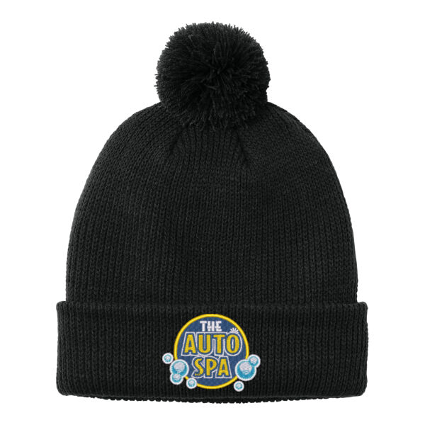 The Auto Spa Embroidered - Cozy Pom Beanie Thumbnail